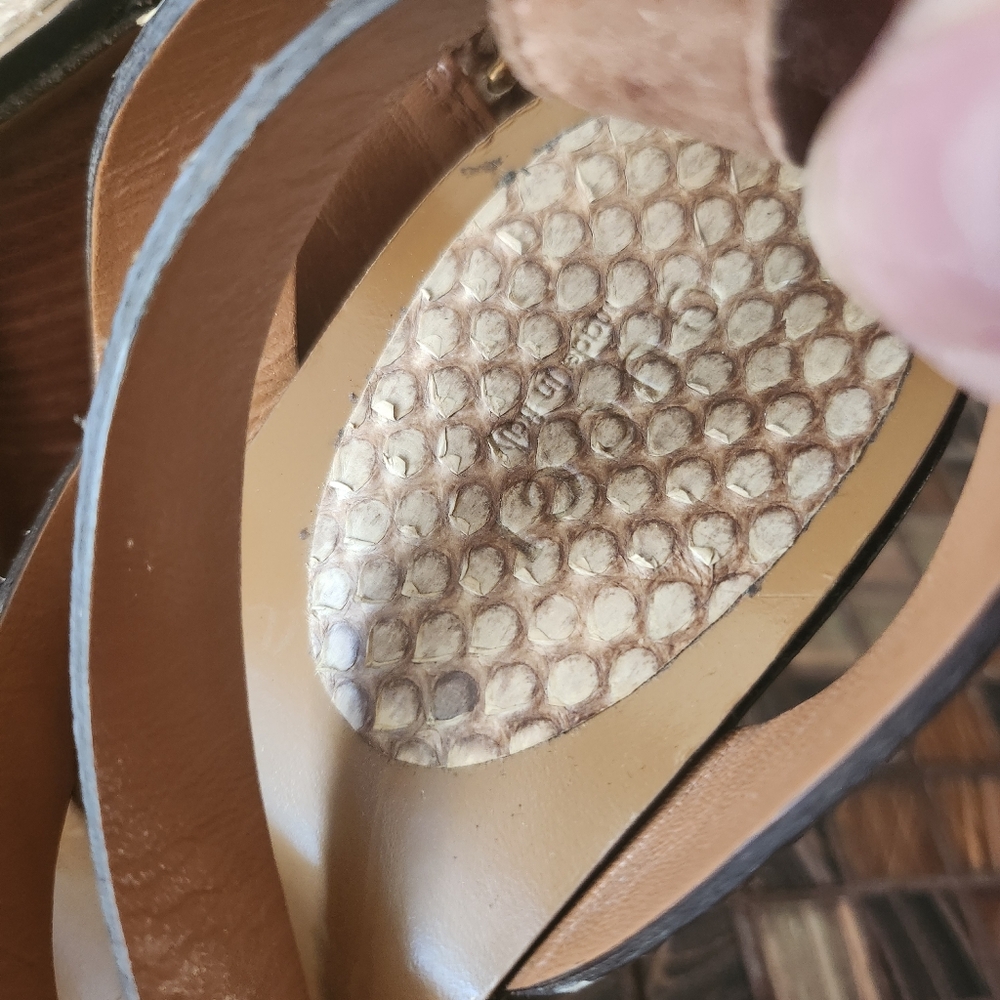 Gucci Brown Python And Leather Crisscross Ankle S… - image 7